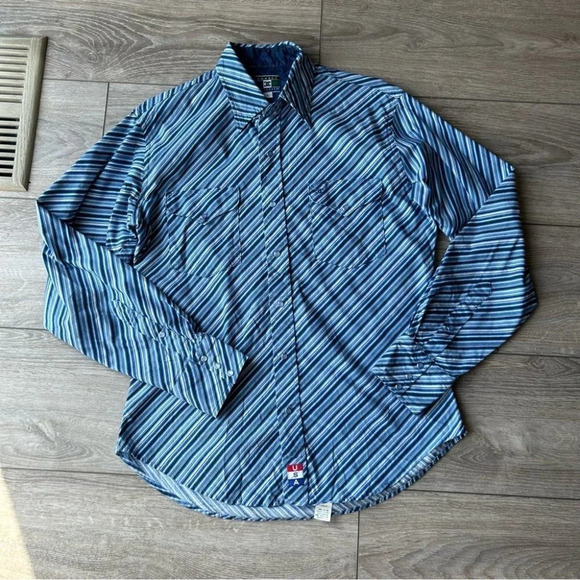 Vintage DC Cowboy Equipment Striped Western Shirt - Picture 3 of 12